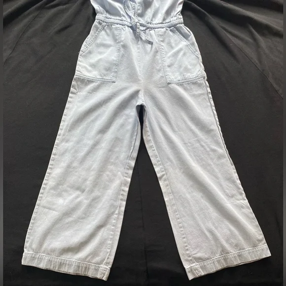 Universal Thread Indigo One Piece Cropped Bell Bottom Romper Jumpsuit! Size XS. - Picture 7 of 11